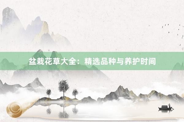 盆栽花草大全：精选品种与养护时间